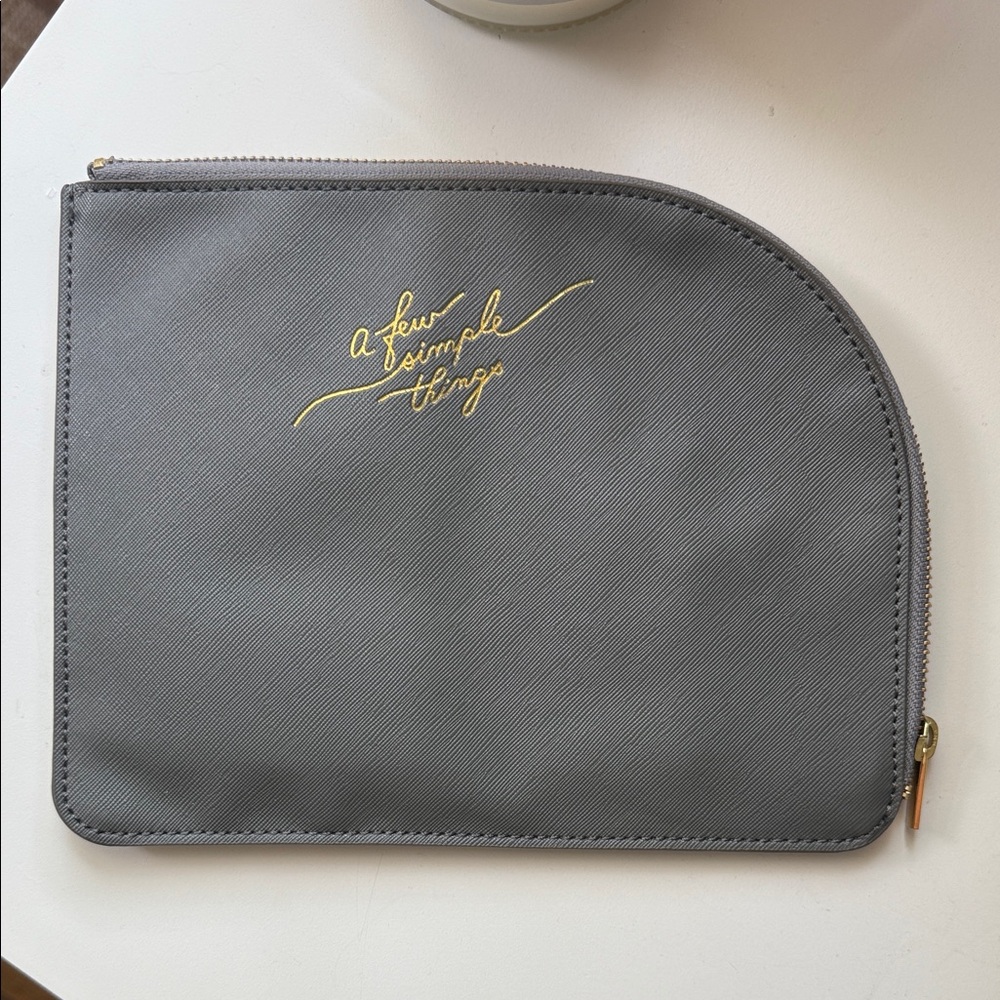 Anthropologie Gray Cosmetic Bag